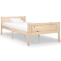 Solid pine wood bed frame 100x200 cm by vidaXL, Beds and slatted bases - Ref: Foro24-322097, Price: 96,01 €, Discount: %