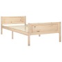 Solid pine wood bed frame 100x200 cm by vidaXL, Beds and slatted bases - Ref: Foro24-322097, Price: 96,01 €, Discount: %