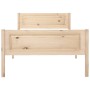 Solid pine wood bed frame 100x200 cm by vidaXL, Beds and slatted bases - Ref: Foro24-322097, Price: 96,01 €, Discount: %