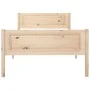 Solid pine wood bed frame 100x200 cm by vidaXL, Beds and slatted bases - Ref: Foro24-322097, Price: 82,59 €, Discount: %