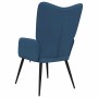 Sillón de relax de tela azul