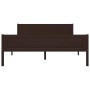 Estructura de cama madera maciza pino marrón oscuro 160x200 cm