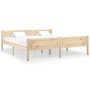 Solid pine wood bed frame 180x200 cm by vidaXL, Beds and slatted bases - Ref: Foro24-322101, Price: 154,01 €, Discount: %