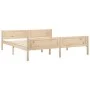 Solid pine wood bed frame 180x200 cm by vidaXL, Beds and slatted bases - Ref: Foro24-322101, Price: 132,19 €, Discount: %