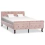 Bettgestell aus rosafarbenem Samt, 120 x 200 cm von vidaXL, Betten und Lattenroste - Ref: Foro24-288566, Preis: 370,85 €, Rab...