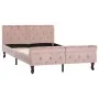 Bettgestell aus rosafarbenem Samt, 120 x 200 cm von vidaXL, Betten und Lattenroste - Ref: Foro24-288566, Preis: 370,85 €, Rab...