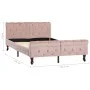Bettgestell aus rosafarbenem Samt, 120 x 200 cm von vidaXL, Betten und Lattenroste - Ref: Foro24-288566, Preis: 370,85 €, Rab...