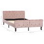 Estructura de cama de terciopelo rosa 120x200 cm de vidaXL, Camas y somieres - Ref: Foro24-288566, Precio: 377,87 €, Descuent...