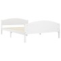 Solid white pine wood bed frame 140x200 cm by vidaXL, Beds and slatted bases - Ref: Foro24-322034, Price: 141,49 €, Discount: %