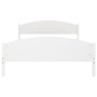Solid white pine wood bed frame 140x200 cm by vidaXL, Beds and slatted bases - Ref: Foro24-322034, Price: 141,49 €, Discount: %