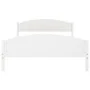 Solid white pine wood bed frame 140x200 cm by vidaXL, Beds and slatted bases - Ref: Foro24-322034, Price: 139,74 €, Discount: %