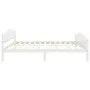 Solid white pine wood bed frame 140x200 cm by vidaXL, Beds and slatted bases - Ref: Foro24-322034, Price: 139,74 €, Discount: %