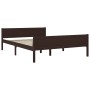 Estructura de cama madera maciza pino marrón oscuro 120x200 cm de vidaXL, Camas y somieres - Ref: Foro24-322119, Precio: 109,...