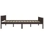 Dark brown solid pine wood bed frame 120x200 cm by vidaXL, Beds and slatted bases - Ref: Foro24-322119, Price: 96,34 €, Disco...