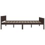 Estructura de cama madera maciza pino marrón oscuro 120x200 cm de vidaXL, Camas y somieres - Ref: Foro24-322119, Precio: 109,...