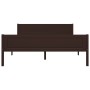 Estructura de cama madera maciza pino marrón oscuro 120x200 cm de vidaXL, Camas y somieres - Ref: Foro24-322119, Precio: 109,...