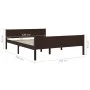 Dark brown solid pine wood bed frame 120x200 cm by vidaXL, Beds and slatted bases - Ref: Foro24-322119, Price: 96,34 €, Disco...