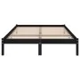Schwarzer Massivholzbettrahmen King Size 150x200 cm von vidaXL, Betten und Lattenroste - Ref: Foro24-810026, Preis: 103,54 €,...