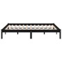 Black solid wood bed frame King Size 150x200 cm by vidaXL, Beds and slatted bases - Ref: Foro24-810026, Price: 127,51 €, Disc...