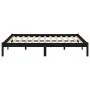 Schwarzer Massivholzbettrahmen King Size 150x200 cm von vidaXL, Betten und Lattenroste - Ref: Foro24-810026, Preis: 103,54 €,...