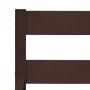 Dark brown solid pine wood bed frame 100x200 cm by vidaXL, Beds and slatted bases - Ref: Foro24-283203, Price: 60,65 €, Disco...