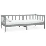 Sofa bed with solid pine wood mattress gray 90x200 cm by vidaXL, Beds and slatted bases - Ref: Foro24-3083621, Price: 263,30 ...