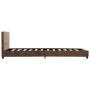 Brown artificial suede leather bed frame 100x200 cm by vidaXL, Beds and slatted bases - Ref: Foro24-284781, Price: 126,83 €, ...