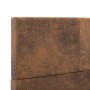 Brown artificial suede leather bed frame 100x200 cm by vidaXL, Beds and slatted bases - Ref: Foro24-284781, Price: 128,45 €, ...