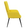 Sillón de relax de tela amarillo mostaza
