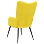 Sillón de relax de tela amarillo mostaza