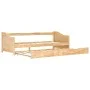 Removable pine wood sofa bed structure 90x200 cm by vidaXL, Beds and slatted bases - Ref: Foro24-283150, Price: 201,14 €, Dis...