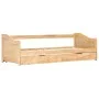 Removable pine wood sofa bed structure 90x200 cm by vidaXL, Beds and slatted bases - Ref: Foro24-283150, Price: 201,14 €, Dis...