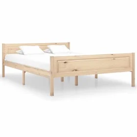 Solid pine wood bed frame 160x200 cm by vidaXL, Beds and slatted bases - Ref: Foro24-322100, Price: 123,14 €, Discount: %