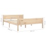 Solid pine wood bed frame 160x200 cm by vidaXL, Beds and slatted bases - Ref: Foro24-322100, Price: 143,18 €, Discount: %