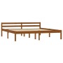 Honey brown pine solid wood bed frame 160x200 cm by vidaXL, Beds and slatted bases - Ref: Foro24-283212, Price: 116,39 €, Dis...