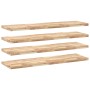 Estantes flotantes 4 uds madera acacia sin tratar 120x40x4 cm