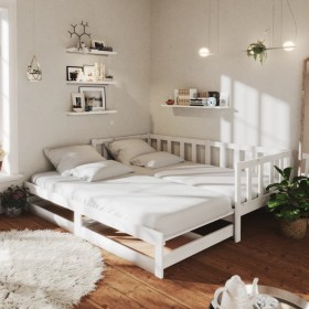 Sofá cama extraíble madera maciza de pino blanco 2