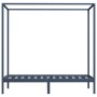 Himmelbettgestell aus massivem, grauem Kiefernholz, 90 x 200 cm von vidaXL, Betten und Lattenroste - Ref: Foro24-283274, Prei...