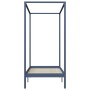 Gray pine solid wood canopy bed frame 90x200 cm by vidaXL, Beds and slatted bases - Ref: Foro24-283274, Price: 101,58 €, Disc...