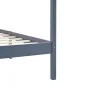 Gray pine solid wood canopy bed frame 90x200 cm by vidaXL, Beds and slatted bases - Ref: Foro24-283274, Price: 100,31 €, Disc...