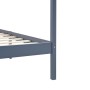 Himmelbettgestell aus massivem, grauem Kiefernholz, 90 x 200 cm von vidaXL, Betten und Lattenroste - Ref: Foro24-283274, Prei...