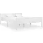 Estructura de cama de madera maciza de pino blanca 160x200 cm de vidaXL, Camas y somieres - Ref: Foro24-322107, Precio: 184,4...