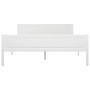 Estructura de cama de madera maciza de pino blanca 160x200 cm de vidaXL, Camas y somieres - Ref: Foro24-322107, Precio: 187,2...
