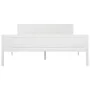 Estructura de cama de madera maciza de pino blanca 160x200 cm de vidaXL, Camas y somieres - Ref: Foro24-322107, Precio: 184,4...