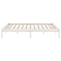 Weißes Massivholzbettgestell King Size 150x200 cm von vidaXL, Betten und Lattenroste - Ref: Foro24-810023, Preis: 88,79 €, Ra...