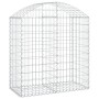 Cesta gaviones forma arco hierro galvanizado 100x50x100/120 cm