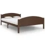 Estructura de cama madera maciza pino marrón oscuro 160x200 cm de vidaXL, Camas y somieres - Ref: Foro24-322045, Precio: 113,...
