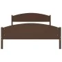 Estructura de cama madera maciza pino marrón oscuro 160x200 cm de vidaXL, Camas y somieres - Ref: Foro24-322045, Precio: 113,...