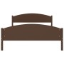 Estructura de cama madera maciza pino marrón oscuro 160x200 cm