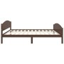 Estructura de cama madera maciza pino marrón oscuro 160x200 cm